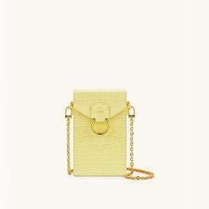 Lola Gradient Chain Phone Case - Light Yellow Croc✨